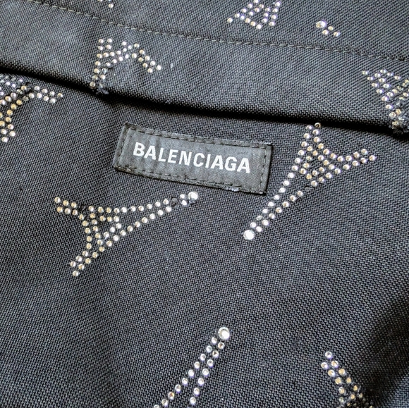 RARE!! BALENCIAGA Rhinestone Eiffel Tower Embellished  Authentic Backpack - Picture 2 of 5